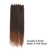 SEGO 24 Inch Crochet Box Braids Pre-Looped Box Braids Crochet Hair Extensions Ombre 3X Synthetic Braiding Hair Extensions Pre Braided Crochet Hair for Black Women 24 Strands/Pack(7 Packs 1BT30)