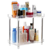 Decdeal Multi-functional 2-Tier Cosmetic Organizer Tray Storage Shelf Caddy Stand for Bathroom Vanity Countertop