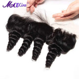 100% Hand Tied Loose Wave Lace Frontal With Baby Hair Lace Closure 13x4 Ear To Ear Brazilian Virgin Hair Free Part Lace Closure Natural Color 12 inch
