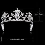 YZHSTONE Wedding Bridal Birthday Queen Crown Tiaras Female Women Princess Girls Costume Prom Pageant Homecoming Queen Tiara Crowns Silver Crystal Rhinestone Crown Tiara