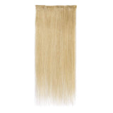 SEGO Clip In Hair Extensions Clip In Human Hair Extensions 100% Remy Hair Silky Straight 3/4 Head Double Drawn With Thick End 4 Pcs 8 Clips 40g 18 Inch #613 Bleach Blonde
