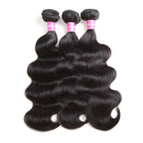 Encii Brazilian Virgin Hair Body Wave 3 Bundles 14 12 10 Total 300g Grade 10A Unprocessed Body Wave Brazilian Virgin Weave Hair Human Bundles Natural Black Color Brazilian Human Hair Bundles Body Wave