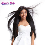 Mornice Hair 3 Bundles 10A Brazilian Straight Virgin Hair 14" 16" 18", 100% Unprocessed Remy Natural Color Black Brazilian Straight Human Hair Weave Extensions
