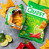 Quest Nutrition Tortilla Style Protein Chips, Chili Lime, Baked, 1.1 Ounce (12 Count)