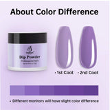 Beetles Dipping Powder Nail Starter Kit, 6 Colors Lavender Collection Pink/Purple and Glitter Dip Powder Nail Manicure Set, Dip Powder System Starter Nail Kit, No UV/LED Lamp Needed, 0.53 fl.Oz/each