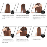 Clip in Hair Extensions Real Human Hair Double Weft 16" Dark Brown Clip on Hair Full Head Brazilian Virgin Soft Silky Straight Remy Hair Extensions 8Pcs 20 Clips/Lot 120g