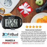 3DFitBud Simple Step Counter Walking 3D Pedometer with Lanyard, A420S