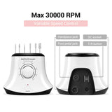 MelodySusie 30000 rpm Professional Nail Drill-Scarlet, High Speed, Low Heat, Low Noise, Low Vibration, Portable Electric Efile Drill with 10 PCS Diamond Bits for Acrylics Gel Nails