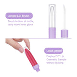 10Pcs Lip Gloss Tubes Containers, CAIYA 8ml Empty Lip Balm Bottles Clear Refillable Lipstick Tubes DIY Cosmetic Containers with Rubber Stoppers for Beauty Makeup Lip Glaze Tube Sample (Purple)