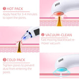 Blackhead Remover Vacuum Pore Cleaner Electric LCD Acne Comedone Pimple Extractor Blackhead Removal Tool with Cold and Hot Compress, 5 Suction Heads for Facial Skin Care