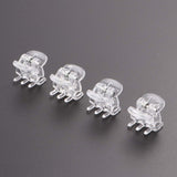 LEORX 60pcs Mini Hair Claw Transparent Small Resin Hair Jaw Clip Non-slip Hair Barrettes for Hair Styling, 1.5cm