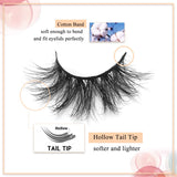 3D Mink Lashes, Dramatic 20-25mm Mink Eyelashes 5 styles Wispy Full Strips Mink Eyelashes Multipack Fluffy Handmade False Eyelashes from Wennalife, MIDNIGHT