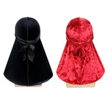 2 Pcs Wave Durags (Velvet Durag and Crushed Velvet Durag) – Premium Soft Headwraps with Extra Long Tail Perfect for 360 Waves