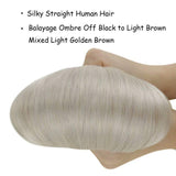 LaaVoo Micro Beads Hair Extensions Human Hair Blonde Micro Loop Extensions 18inch Solid Color Platinum Blonde Micro Human Hair Extensions Real Remy Microlink Hair 50g/50s