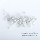 Gorais Bride Wedding Hair Vine Silver Pearl Bridal Headpieces Leaf Hair Accessories for Women and Girls