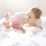 4 Pieces Soft Bath Sponge Exfoliating Shower Sponge Soothing Body Sponge Gentle Body Exfoliating Cleaning Sponges for Women Men (Pink, White, Red, Green)