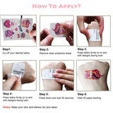 300PCS Ice Cream Temporary Tattoos for Kids, Easy to Use Temporary Tattoos Gywantt Waterproof Summer Tattoo Stickers for Children and Adults Birthday Party Favors(Pack of 24 Sheets)