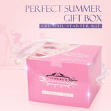 Perfect Summer Gel Nail Polish Set - 4 Colors Gel Polish, Base Top Coat,USB 24W UV LED Nail Dryer Lamp,14 Kinds of Nail Manicure Tools Starter Kit 8ML 0105