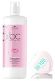 Schwarzkopf BC Bonacure Color Freeze SILVER Shampoo for grey and lightened hair (with Sleek Compact Mirror) (33.8 oz / 1000ml - large liter size)