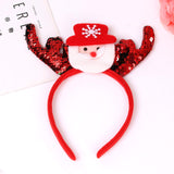 Christmas Headbands Elves Party Hats Christmas Bow Reindeer Santa Caps Snowman Costume Headbands For Christmas Holiday Party