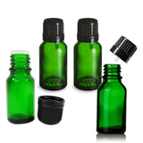 Grand Parfums 15ml Green Euro Dropper, Boston Round Bottles for Dispersing and Storing Aromatheraphy Products (24 Bottles)
