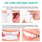Teeth Whitening Toothpaste, 2 Pack Citrus Baking Soda Toothpaste, Foam Whitening Toothpaste, Ultra-fine Mousse Foam Deeply Cleaning Gums, Stain Removal, Natural Mouth Wash Water (2 x 60ml)