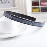 6 PCS Rhinestone Headband Headwear with Teeth Hair Hoop Head Band Hair Band Non-slip Teeth Hairband for Women (Four row crystal)