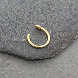 Faux Clip-On Nose Ring 20g - 14k Gold Filled - No Piercing Needed