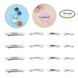 PH PandaHall 120pcs 4 Size Iron Rectangle Barrette Snap Hair Alligator Clips Metal French Barrette Hair Clips Hair Clips Alligator Hair Clips
