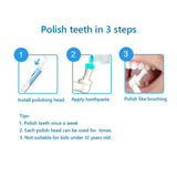 Teeth Whitening Polisher Tooth Cleaning Polishing Brush Heads Refill Compatible with/Replacement for Oral-B Electric Toothbrush 2Pieces