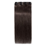 SEGO Clip In Hair Extensions Clip In Human Hair Extensions 100% Remy Hair Silky Straight 3/4 Head Double Drawn With Thick End 4 Pcs 8 Clips 40g 10 Inch #02 Dark Brown