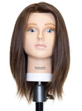 HairArt Cosmetology Mannequin Head (Emma LB) with Human Hair - 100% Virgin European Hair 12"-14"