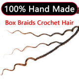 Box Braids Crochet Braids Curly Ends Goddess Box Braids Crochet Hair Synthetic Crochet Hair Extensions (14, 1B#)……