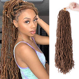 Nu Faux Locs 18Inches Pre-Looped Crochet Braiding Hair Synthetic Crochet Braids Hair Extensions Goddess (18inch, 27)