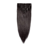 Double Weft Clip in 100% Remy Human Hair Extensions #1B Off Black 10''-22'' Grade 7A Quality Full Head Thick Thickened Long Short Straight 8pcs 18clips for Women Beauty 12" / 12 inch 110g