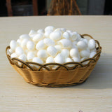 Lurrose 100pcs Natural Organic Silk Cocoon Ball for Facial Cleaning Whitening Exfoliator