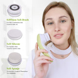 TOUCHBeauty 3IN1 Face Brush Set with 3 Spin Cleansing Brushes, Deeply Cleanse Pores for All Skin Sensitive Type |Waterproof, Travel Case, Dual-Speed, Battery Powered