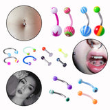 LIZD Jewelry 30Pcs Professional Body Piercing Kit Piercing Needles14G 15G 16G 18G 20G Piercing Clamps Belly Button Tongue Eyebrow Lip Nose Piercing Jewelry Tool