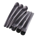 12PCS Matte Black Plastic Metal Alligator Hair Clips Professional Hairdressing Salon Hair Barrettes Duck Bill Teeth Non Slip Clips for Hair Styling and Sectioning (Length - 4.7in)