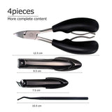 YIMISHCZ Premium Large Nail Clippers Set, 4 Pcs Sharp Toenail and Fingernail Clippers Slant Edge Nail Clipper for Men and Women（Big Size,Strong & Durable）