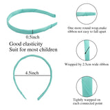 27 Pcs DIY Headbands for Little Girls,Hard Head Band Ribbon Grosgrain Wrapped Hair Band ,Anti-slip No Teeth Hair Styling Head Piece