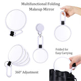 15x Magnifying Handheld Mirror ,Travel Folding Hand Held Mirror,Double Sided Pedestal Makeup Mirror with 1/15x Magnification