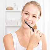 Fairywill Electric Toothbrush Sonic Rechargeable for Adults and Kids, Travel-Friendly Design Whitening in 4 Modes, 40,000VPM Power Toothbrush Fast Charging with Timer, 2 Brush Heads 551 Black Series