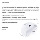 Gel UV LED Nail Lamp,LKE Nail Dryer 40W Gel Nail Polish UV LED Light with 3 Timers Professional for Nail Art Tools Accessories White