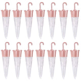 RONRONS 16 Pieces 5.5ml Creative Umbrella Shaped Empty Lip Gloss Tube Small Lip Glaze Containers Refillable Cosmetic Bottle DIY Vials with Rose Gold Lid and Stopper for Pretty Girls