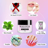 WAKANIYA Dip Powder Nail Kit Starter-8 Nude Colors Dipping Powder Nails System for French Nail Manicure Art No Nail Lamp Needed Acrylic Dipping Powder Nail Refill Set for Beginners Home DIY Salon