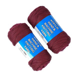 4 Packs Brazilian Wool Hair Yarn, Wool Yarn for Hair Jumbo Braiding& Senegalese Twisting Wool Hair Attachment Knitting Hair Braids (Red Brown)