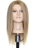 HairArt Cosmetology Mannequin Head (Emma LB) with Human Hair - 100% Virgin European Hair 12"-14"