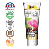 The Dirt All Natural Gluten & Fluoride Free Coconut & MCT Oil Toothpaste - Natural Teeth Whitening Toothpaste Botanically Sweetened, No Artificial Flavors |Rose Cacao Mint, 10 Week Supply (3 Pack)