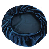 2pcs/Set Durags and Bonnets Elastic Long Tail Velvet Doo rag Turban Sleep Cap Solid Color for Men Women